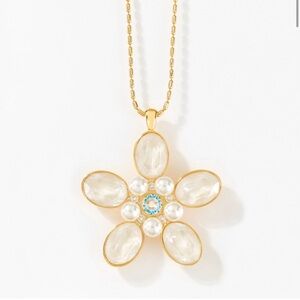 Touchstone Crystal Linen Floral Pendant